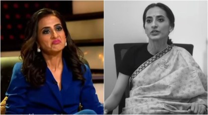 414px x 230px - Shark Tank India's Vineeta Singh gives her own twist to 3 Idiots meme, fans  can't stop laughing. Watch video | Entertainment News,The Indian Express