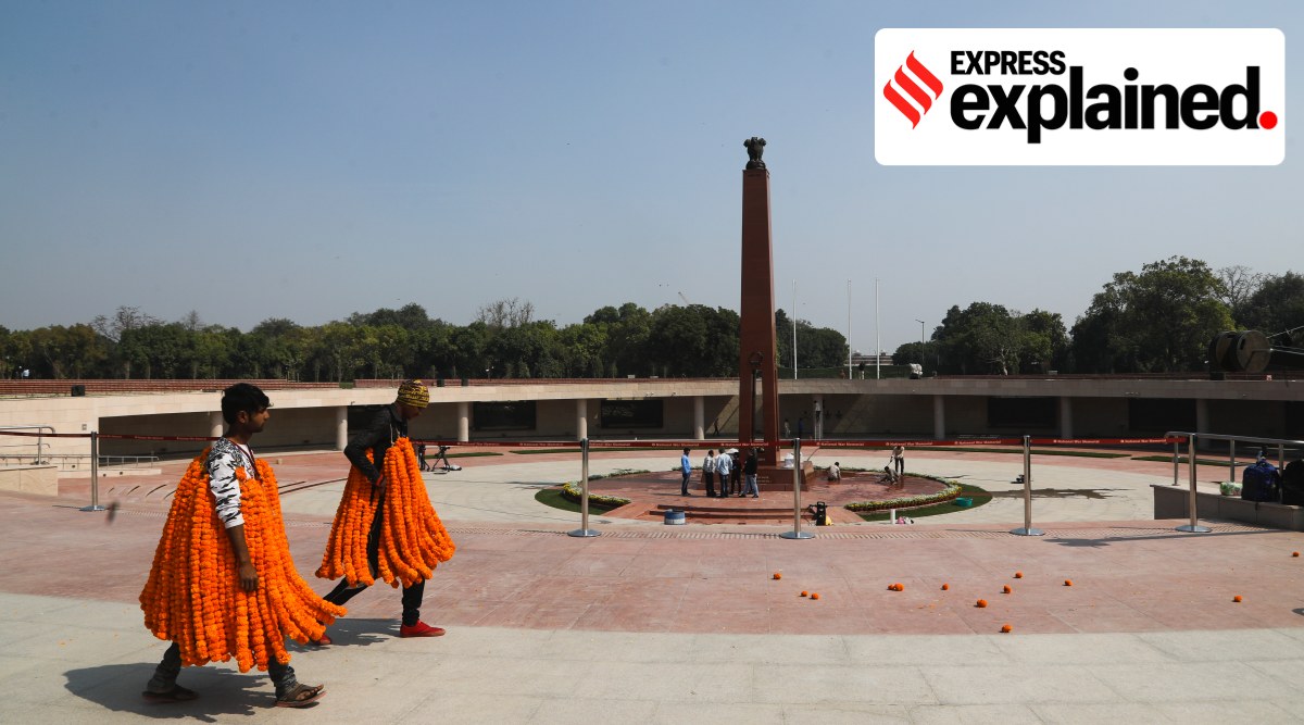 The National War Memorial in New Delhi. (Express Photo: Abhinav Saha)