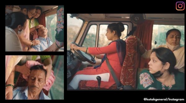 women drives bus for first time saves life, women’s day ad, women saves life after bus driver falls asleep, kotak insurance break the bias ad, viral video, Indian Express
