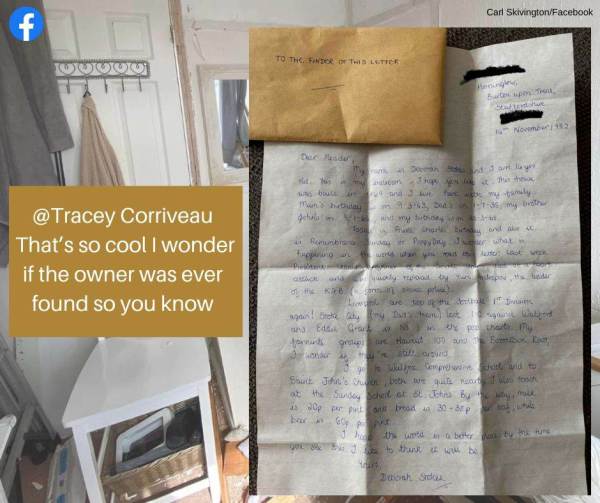 British man finds a hidden letter written in 1982, letter written in 1982 found, time capsule 1982 letter found, Indian Express