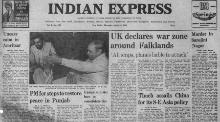 Darbara Singh, UN General Assembly, Defence Ministry, Falkland Islands, Britain Steps Up Heat, UN Censures Israel, Velayati In Delhi, Indian express, Opinion, Editorial