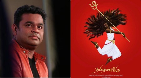 AR Rahman and the photo of 'Goddess Tamil' he posted on social media.