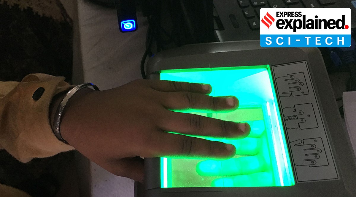 A child registers for an Aadhaar card at a centre in Mumbai. (Express Photo: Pradip Das, File)