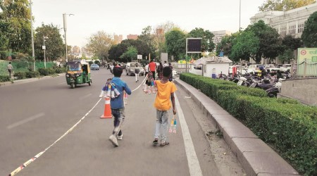 Connaught Place, Block ‘A’ of Connaught Place, Delhi government, street children, children on streets, Arvind Kejriwal, Delhi budget, New Delhi Municipal Council, Deputy Chief Minister and Finance Minister Manish Sisodia, Delhi, Delhi latest news, indian express