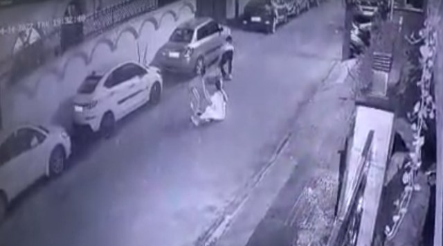 A screengrab of the CCTV footage. (Express photo)