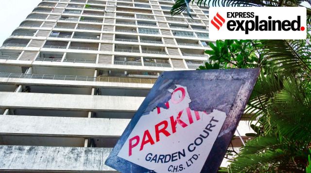 The Garden Court CHS Ltd. property of Shiv Sena MP Sanjay Raut that Enforcement Directorate has attached in a money laundering case, at Dadar in Mumbai, Tuesday, April 5, 2022. (PTI Photo)