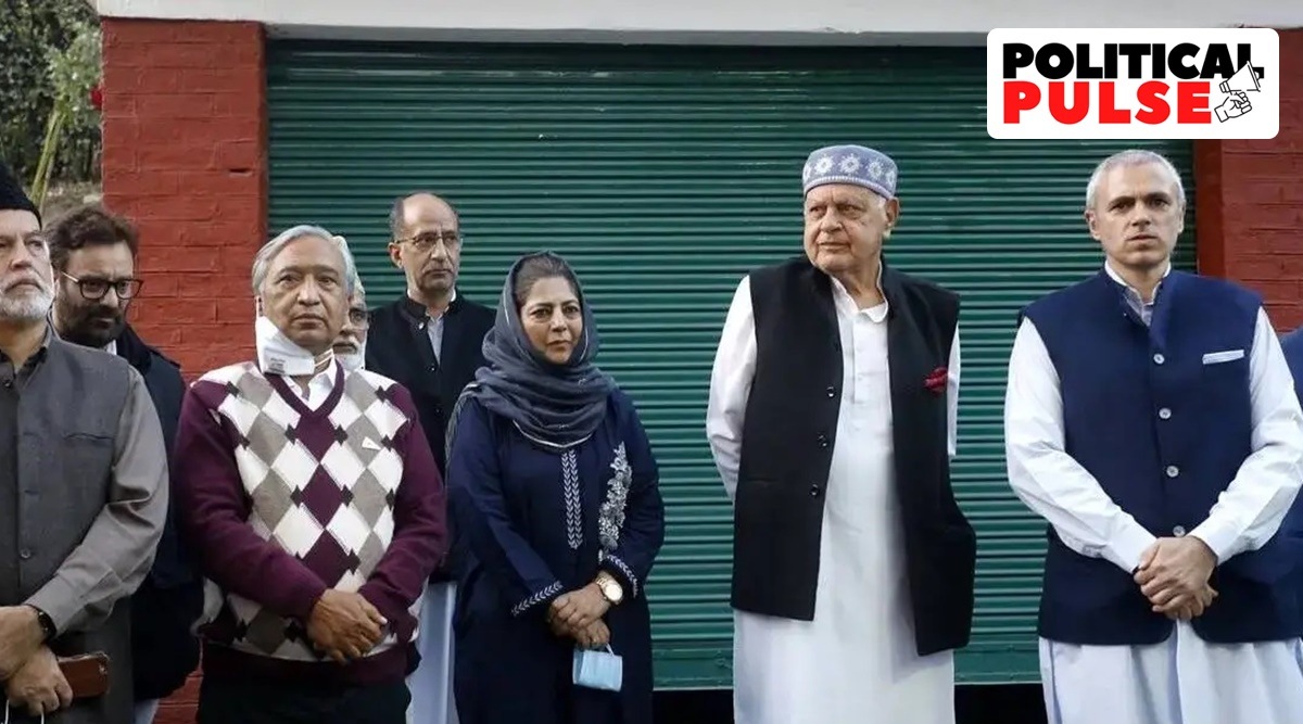 Members of the People’s Alliance for Gupkar Declaration. (Express file photo by Shuaib Masoodi)