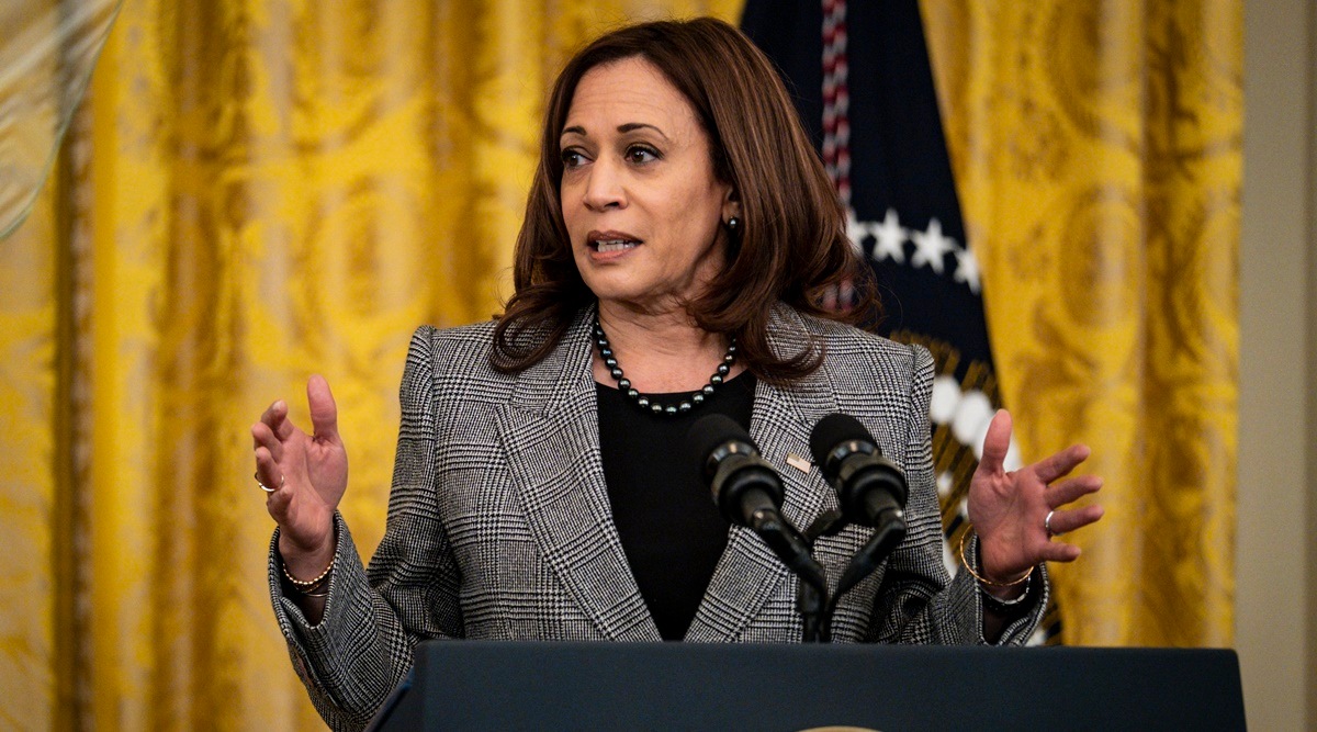 Kamala Harris, Kamala harris tests positive, Kamala Harris covid-19, world news, Indian express
