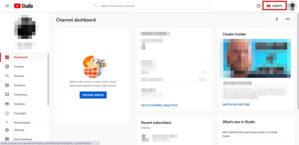 Screenshot showing how to upload video on youtube through a PC