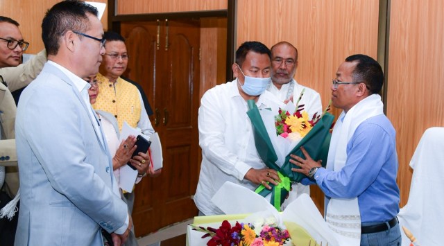 Nungba BJP MLA Diganglung Gangmei takes over as the new chairman of the Hill Areas Committee 