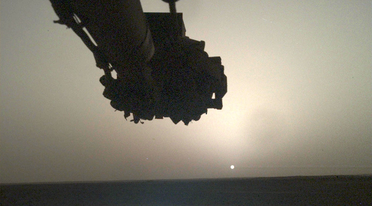NASA shared this image of a sunset on Mars, captured by the InSight rover. (Image credit: NASA/JPL-Caltech)
