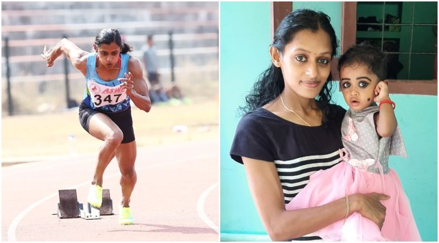 In the last eight months, sprinter Jilna VM who finished second behind India’s fastest runner Dutee Chand in 100m at the Fed Cup on Sunday, has met her 18-month-old daughter just once. 