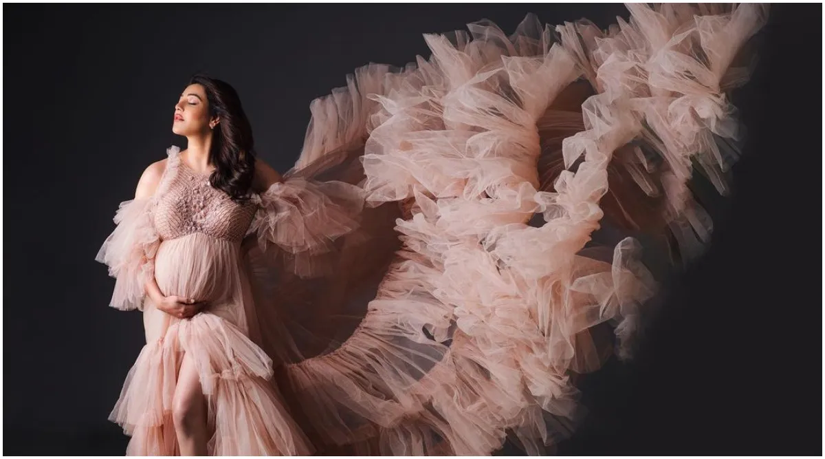 Mom-to-be Kajal Aggarwal shares new pic from maternity photoshoot:  'Preparing for motherhood can be beautiful, but messy' | The Indian Express
