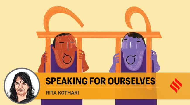 The spectre of Hindi emerges in India every few years and quite often, the reactions are to the state rather than to Hindi itself — the state and a particular version of Hindi. (Illustration: C R Sasikumar)