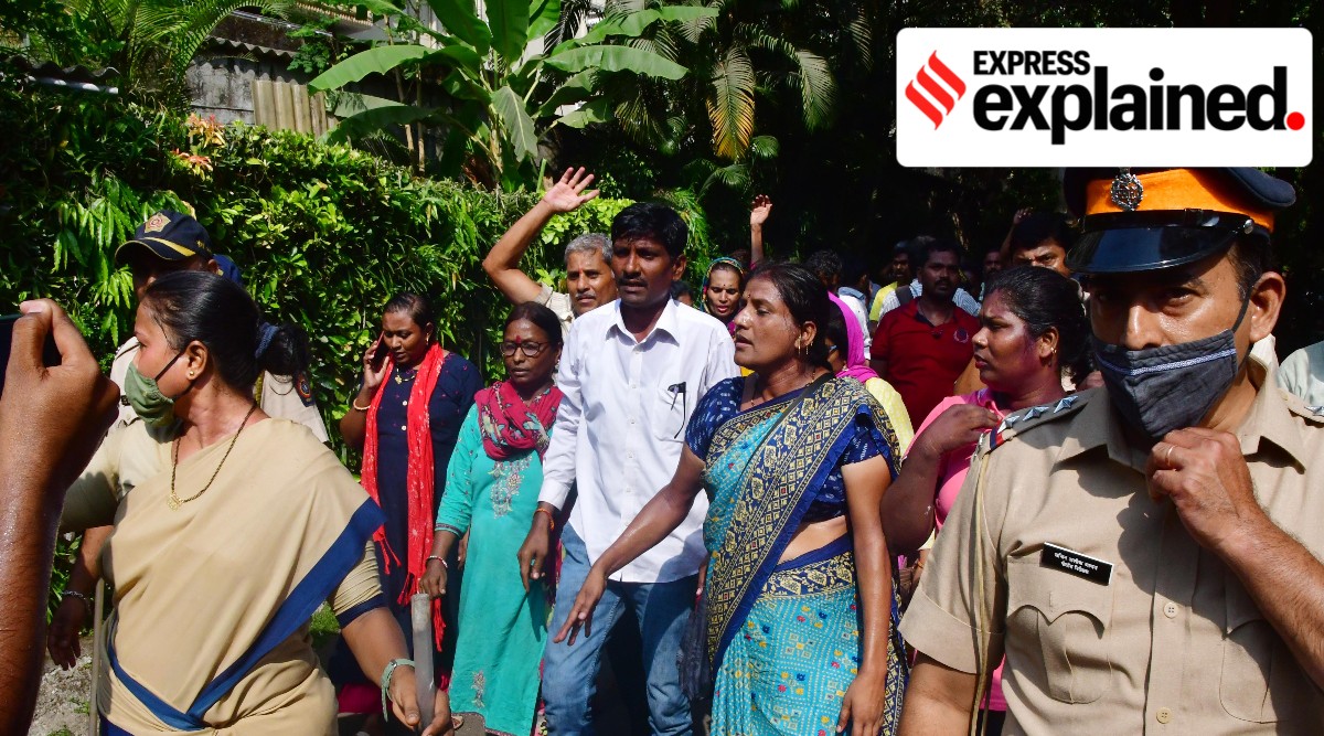 The employees of MSRTC have been on a strike since October 27, 2021. (Express Photo By Ganesh Shirsekar)