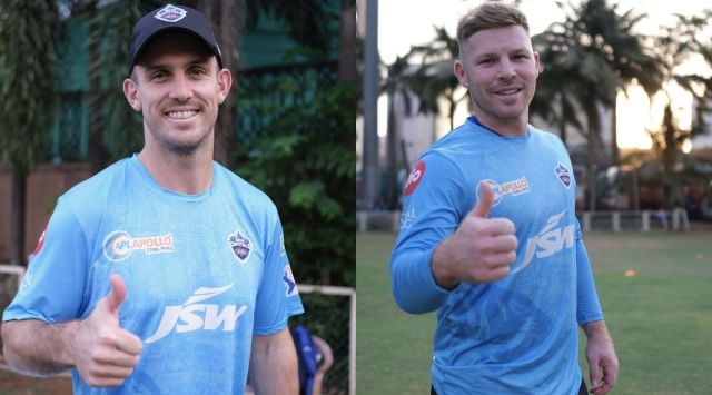 Mitchell Marsh (left)  and wicketkeeper-batter Tim Seifert have returned to training after recovering from COVID-19. (Delhi Capitals)