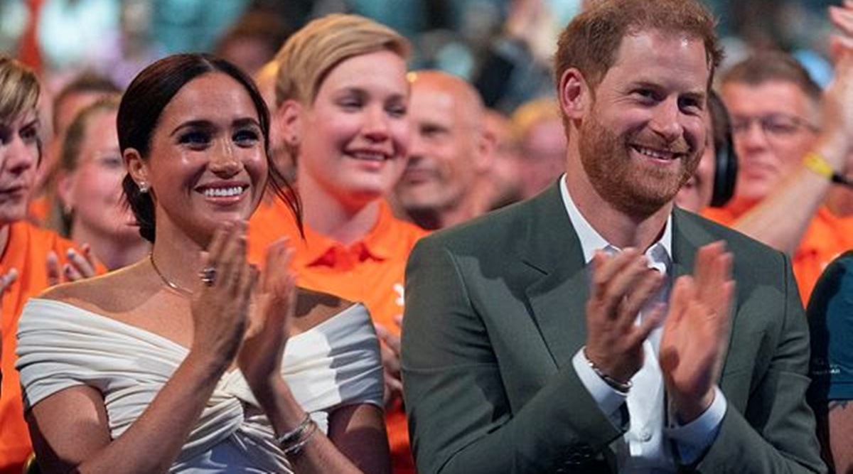 Meghan Markle, Meghan Markle news, Meghan Markle in Europe, Meghan Markle fashion, Meghan Markle back in Europe, Meghan Markle Invictus Games, Meghan Markle Valentino, Meghan Markle pantsuit, indian express news