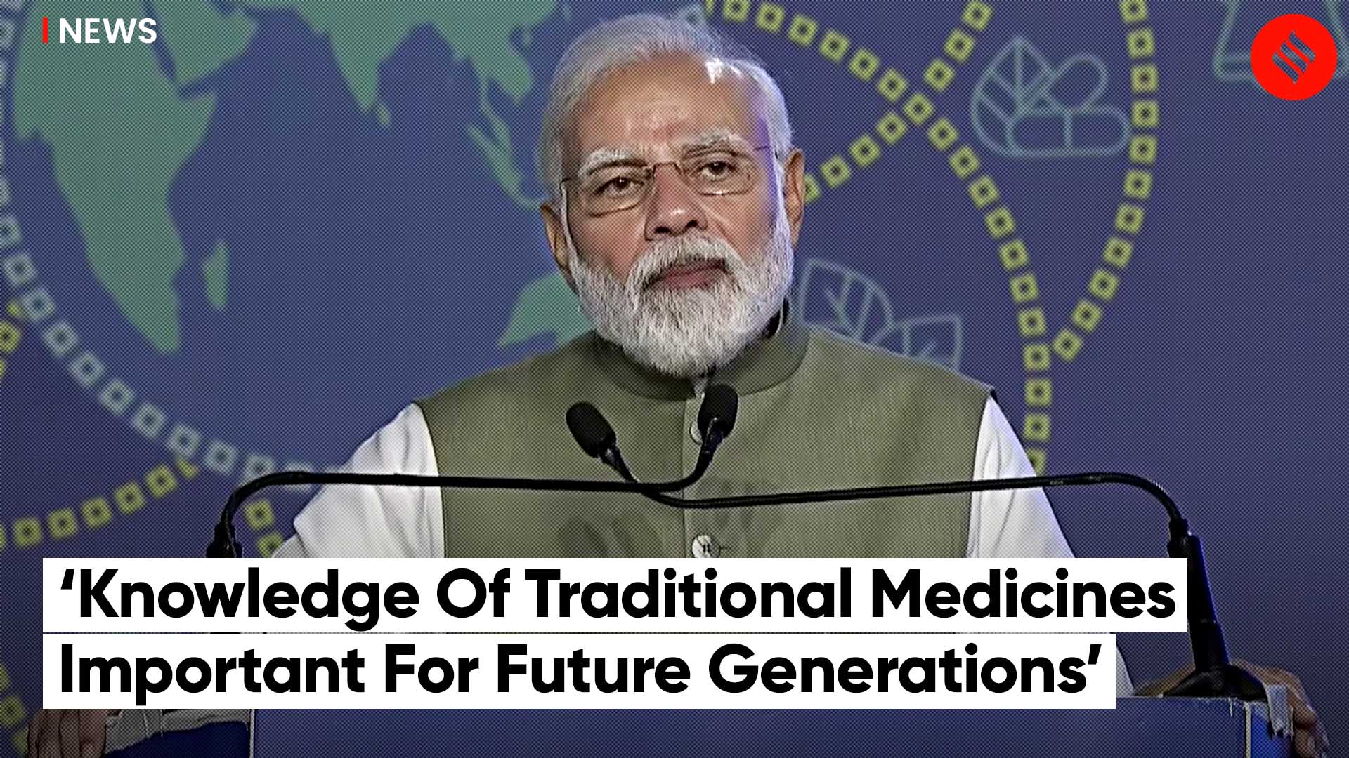 Pm modi lays foundation stone of who global centre for traditional