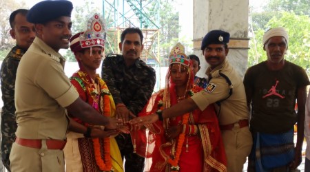 Ramdas (29) and Kalamdei (25) who were both associated with the Maoists group active in Chhattisgarh. (Express photo)