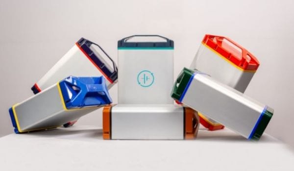 A set of swappable battery packs from RACEnergy