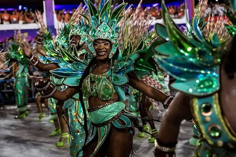 Rio de Janeiro's Sambadrome, carnival in Rio de Janeiro, Rio de Janeiro carnival pictures, Rio de Janeiro carnival back, pandemic delay, indian express news
