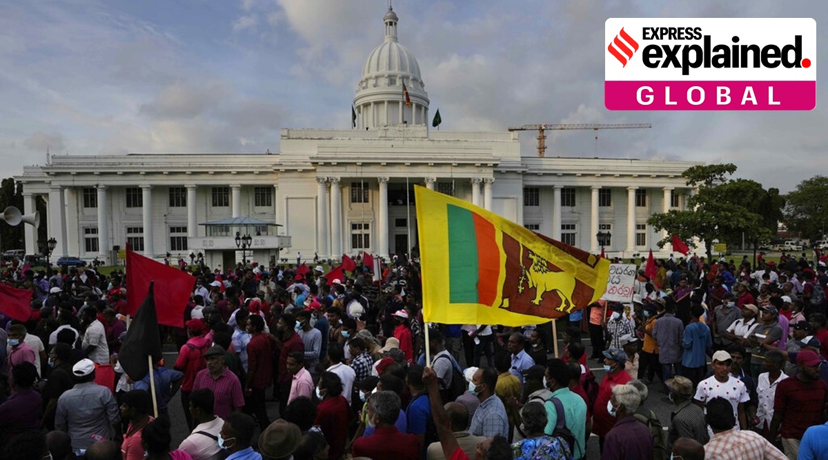 Members of Sri Lanka's opposition political party National People's Power participate in an anti-government protest rally in Colombo, Sri Lanka, (AP)