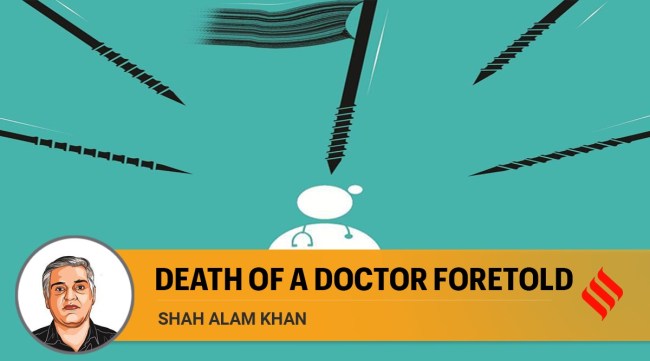 In a country where mental health issues are not just poorly understood but also inadequately addressed, the suicide of a doctor following harassment shouldn’t come as a surprise. (Illustration by C R Sasikumar)