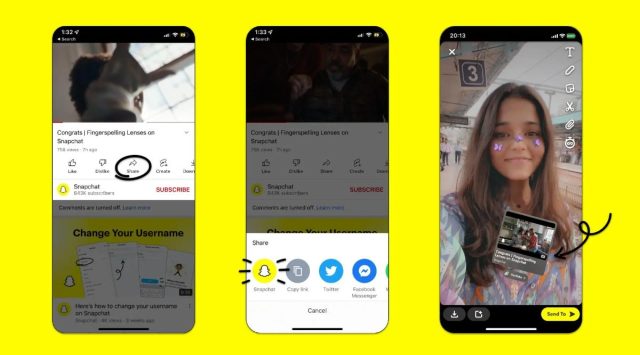 Snapchat now lets users share YouTube videos directly on the app ...