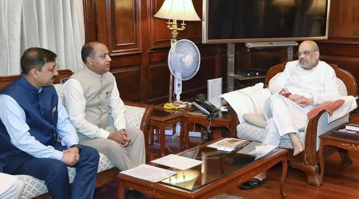 Chief Minister Jai Ram Thakur, who met Home Minister Amit Shah on Monday, said that the Centre has promised to undertake “positive” efforts in this direction. (Photo: Twitter/@jairamthakurbjp)