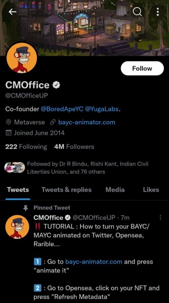 Uttar Pradesh Cmo Twitter Handle Hacked Into Case Filed Cities News The Indian Express