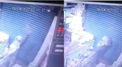 thief dances inside store, Chandauli, Uttar Pradesh, thief dancing video, thief dancing during burglary, indian express
