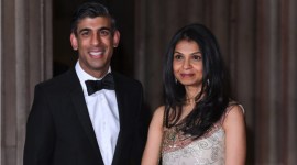 UK lawmaker Rishi Sunak with his with Akshata Murty, daughter of Infosys co-founder Narayana Murthy. (Twitter/TheTelegraph)