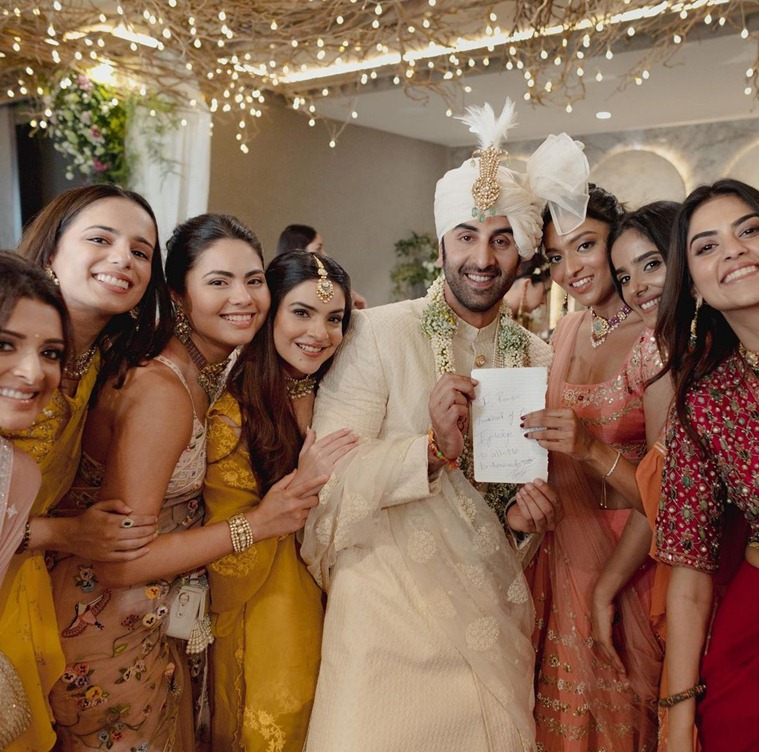 Ranbir Kapoor signs a note for Alia Bhatt's bridesmaids: 'I, Ranbir,  husband of Alia, pledge to…' | Entertainment News,The Indian Express