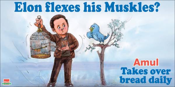 Amul topical on Elon Musk Twitter, Amul Topical Twitter Musk, Musk tries to buy Twitter Amul, Amul Topical, Indian Express