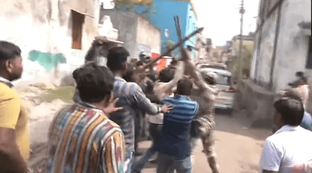 The BJP candidate has claimed that TMC workers attacked security personnel with bamboo sticks. (ANI)