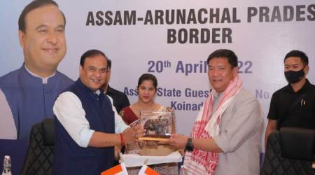 Himanta Biswa Sarma met his Arunachal Pradesh counterpart Pema Khandu in Guwahati.