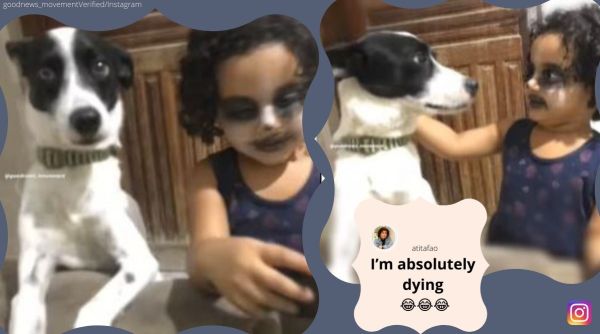 little girl wants to look like pet dog, girl wears makeup, kid wants to look like dog, indian express