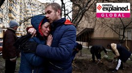 US sanctions on Russia, Russia sanctions, Biden sanctions Russia, Russia Ukriane crisis, Ukraine war, Bucha, Bucha massacre, Indian Express