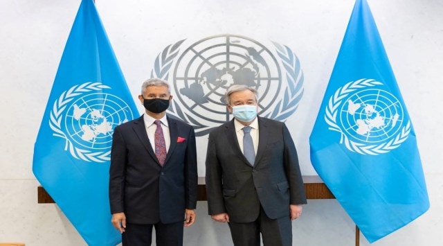 S Jaishankar(L) and Antonio Guterres (R) ( Photo: S Jaishankar/twitter)
