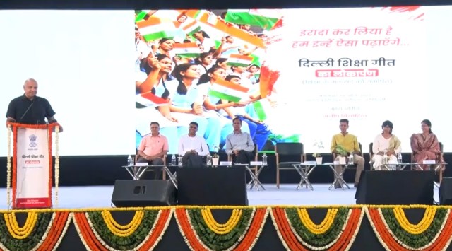 The launch event of Delhi education song at Thyagaraj Stadium, New Delhi. (Photo: Special arrangements)