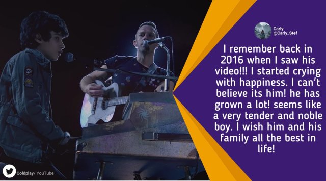 coldplay, coldplay mexico city concert, coldplay autistic fan performance, coldplay perform boy with austism, viral videos, indian express