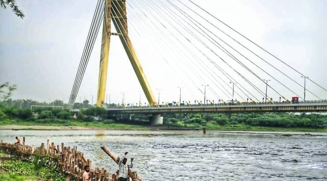 Delhi's Signature Bridge is the country’s first asymmetrical cable-stayed bridge. (Express Archive)