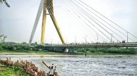 Signature Bridge connects Outer Ring Road with Northeast Delhi. Archive