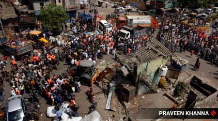 Jahangirpuri demolition, Jahangirpuri anti-encroachment drive, Delhi news, Jahangirpuri news, Indian express news