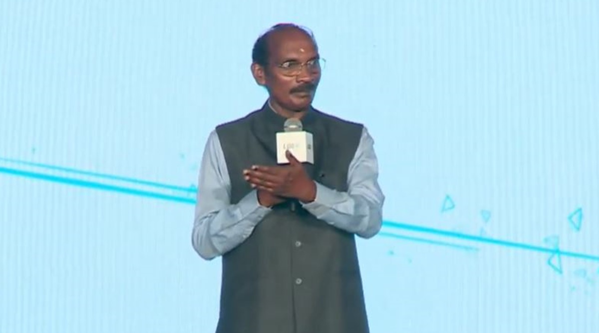 Former Chairman of ISRO, Dr. K Sivan, speaking at the inauguration event. (Credit: Log9/YouTube)