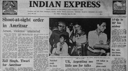 Arson In Amritsar, Falkland Crisis, Falkland Islands, Naushad Ali, Dadasaheb Phalke Award, Indian Express, India news, current affairs, Indian Express News Service, Express News Service, Express News, Indian Express India News