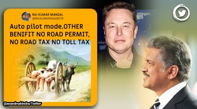 Anand Mahindra posts bullock cart's picture, Tesla CEO, Elon Musk, original Tesla, indian express
