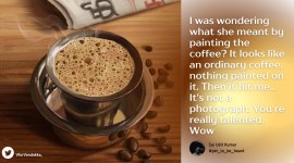 filter coffeee painting painting filter coffee, amazing painting viral, chennai girl filter coffee painting, optical illusion, viral images, indian express