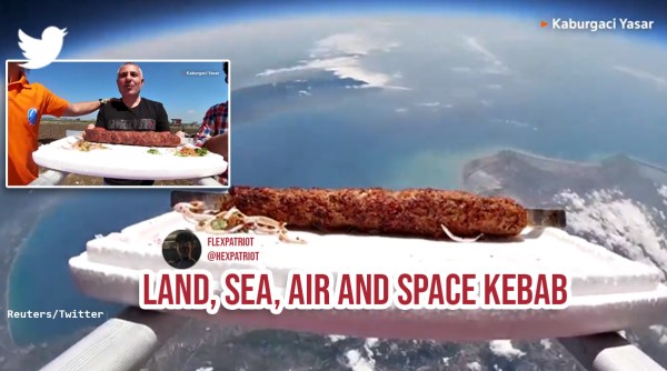 Turkey man sends kebab to space, Turkey space kebab, Kebab sent to space, Bizarre News, Indian Express