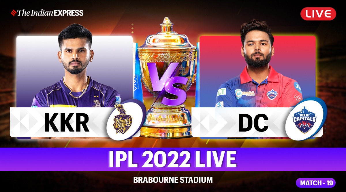 kkr vs dc live score online
